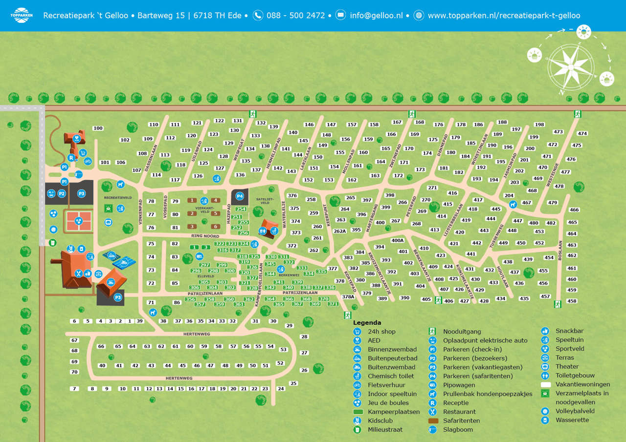 Parkplan vom Recreatiepark 't Gelloo